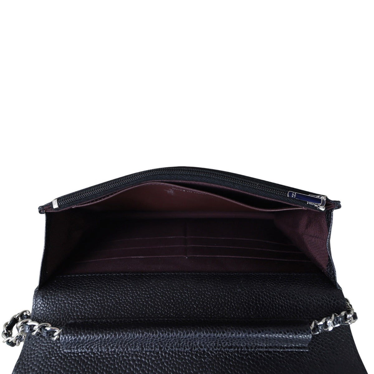 Chanel Classic Wallet on Chain | Caviar Silver Hardware