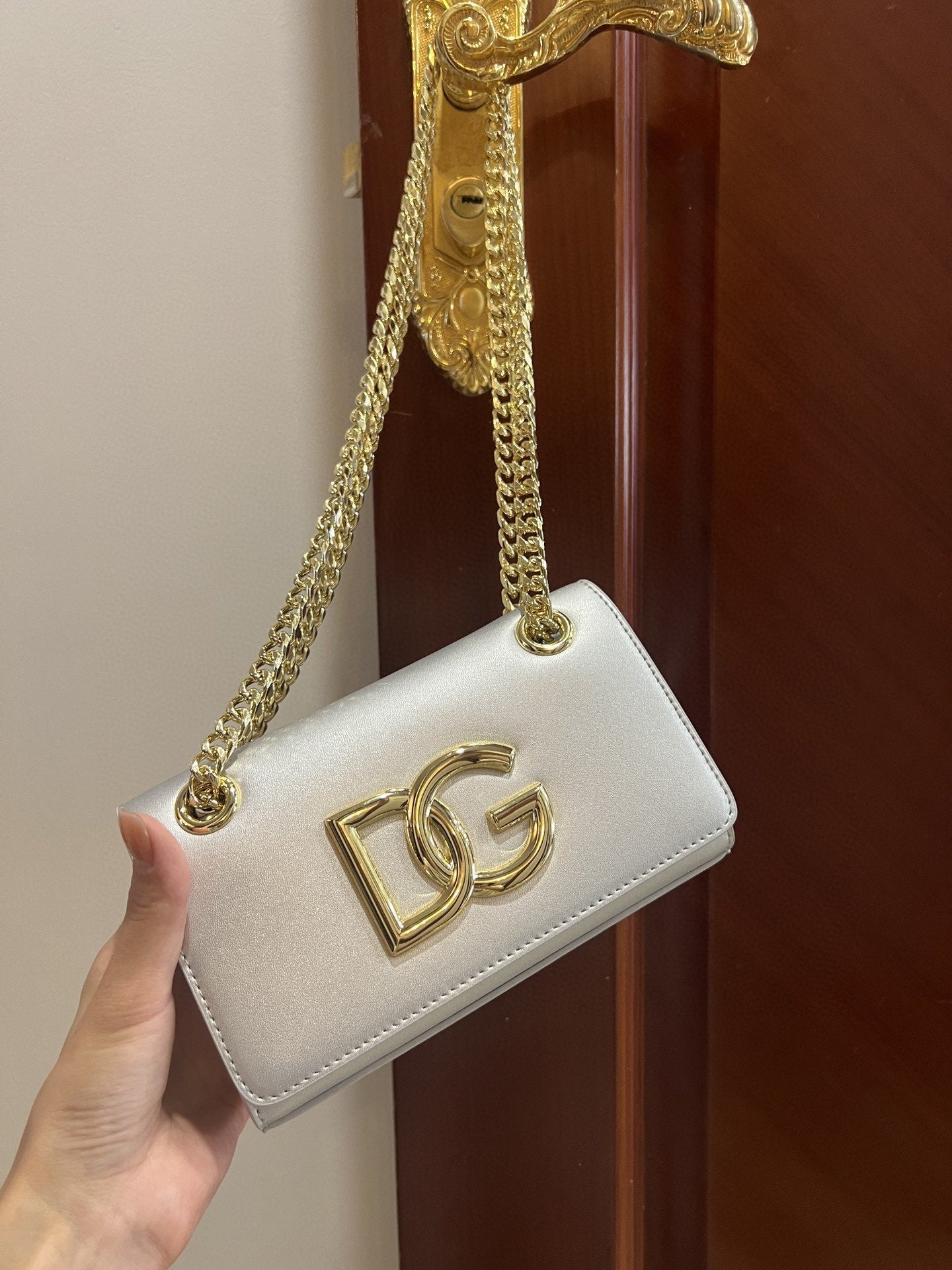 Top Quality Polished 3.5 Phone Bag Silver For Women 7.3in/19cm Top Quality