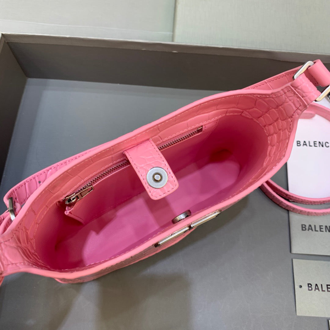 Top Quality XX Small Hobo Bag In Pink, For Women,  Bags 7.8in/20cm