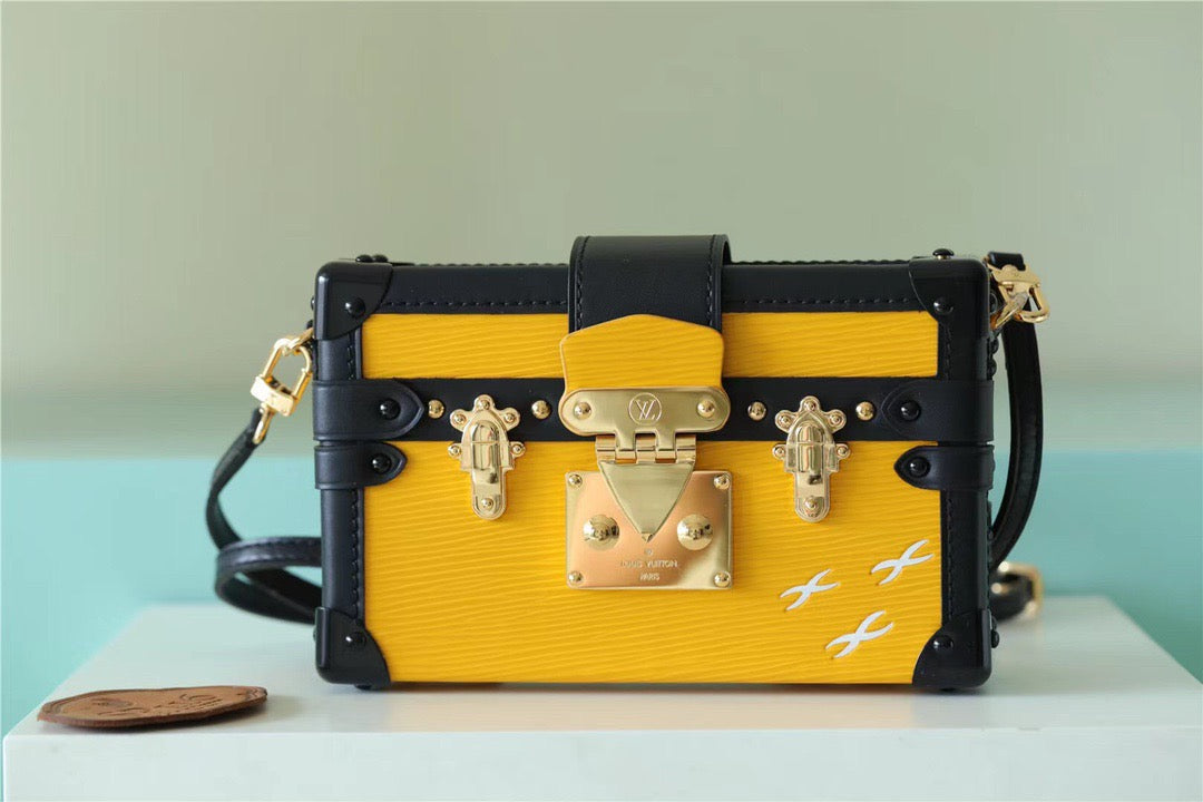 Top Quality Petite Malle Epi Yellow For Women,  Shoulder And Crossbody Bags 7.9in/20cm Top Quality 