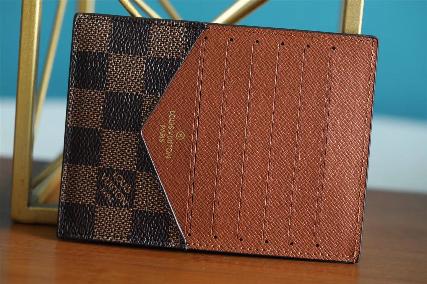 Top Quality ID Card Holder Damier Graphite Canvas Brown For Men, Wallet 13cm Top Quality N60378