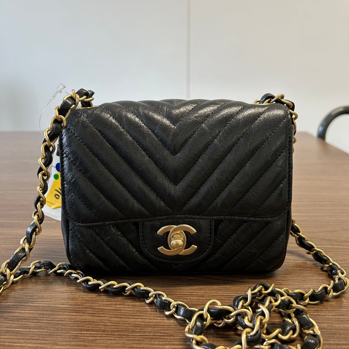 Chanel Black Mini Quilted Calfskin Framing Chain Flap Crossbody Bag LB121131