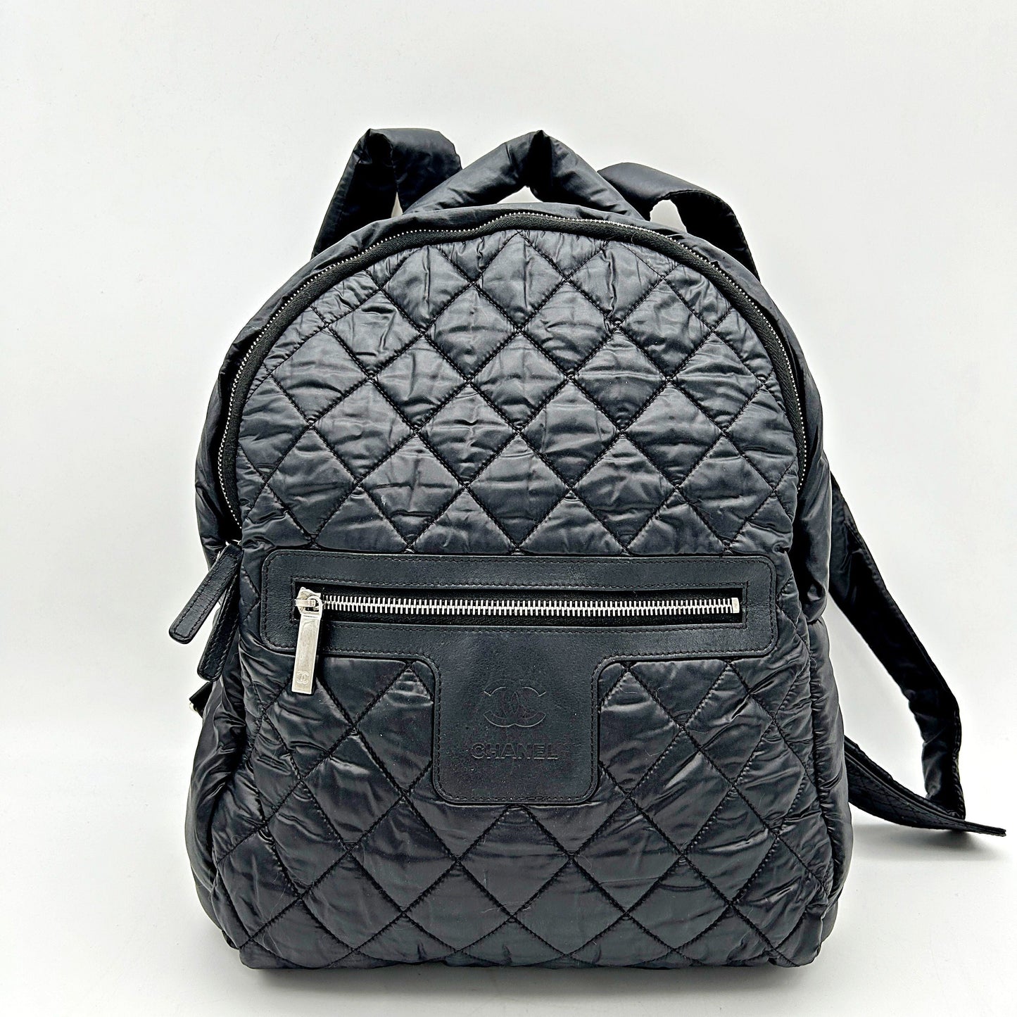 Chanel Black Cotton Backpack?Handbags LA24931