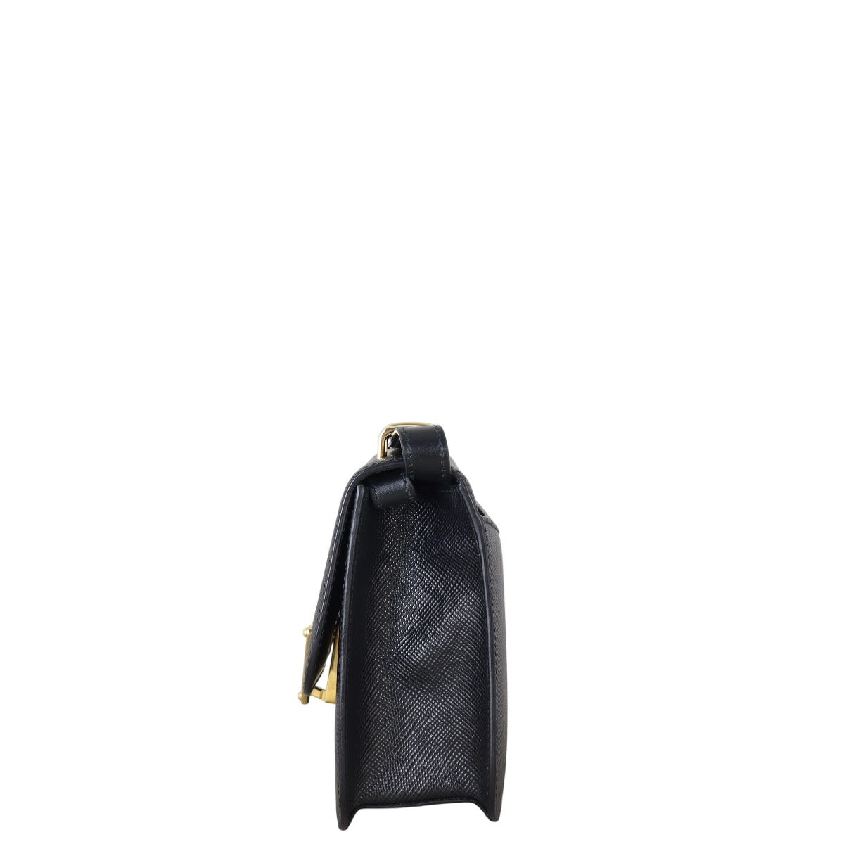 Prada Saffiano Cuir Embleme Flap Shoulder Bag