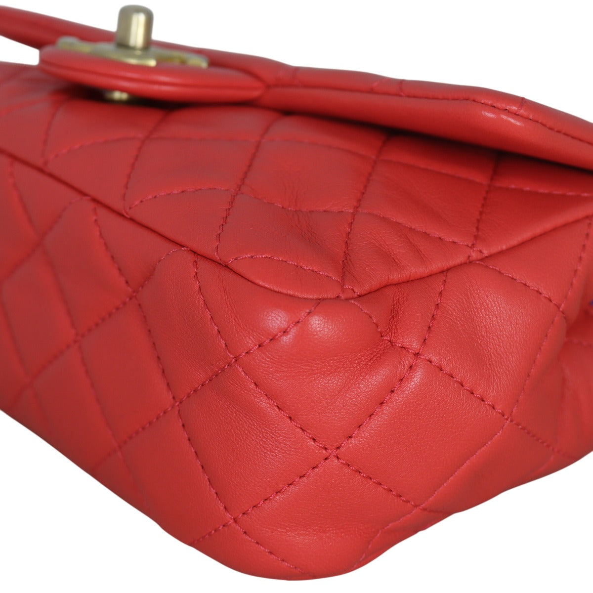 Chanel Pearl Samba Mini Rectangular Flap Bag Lambskin