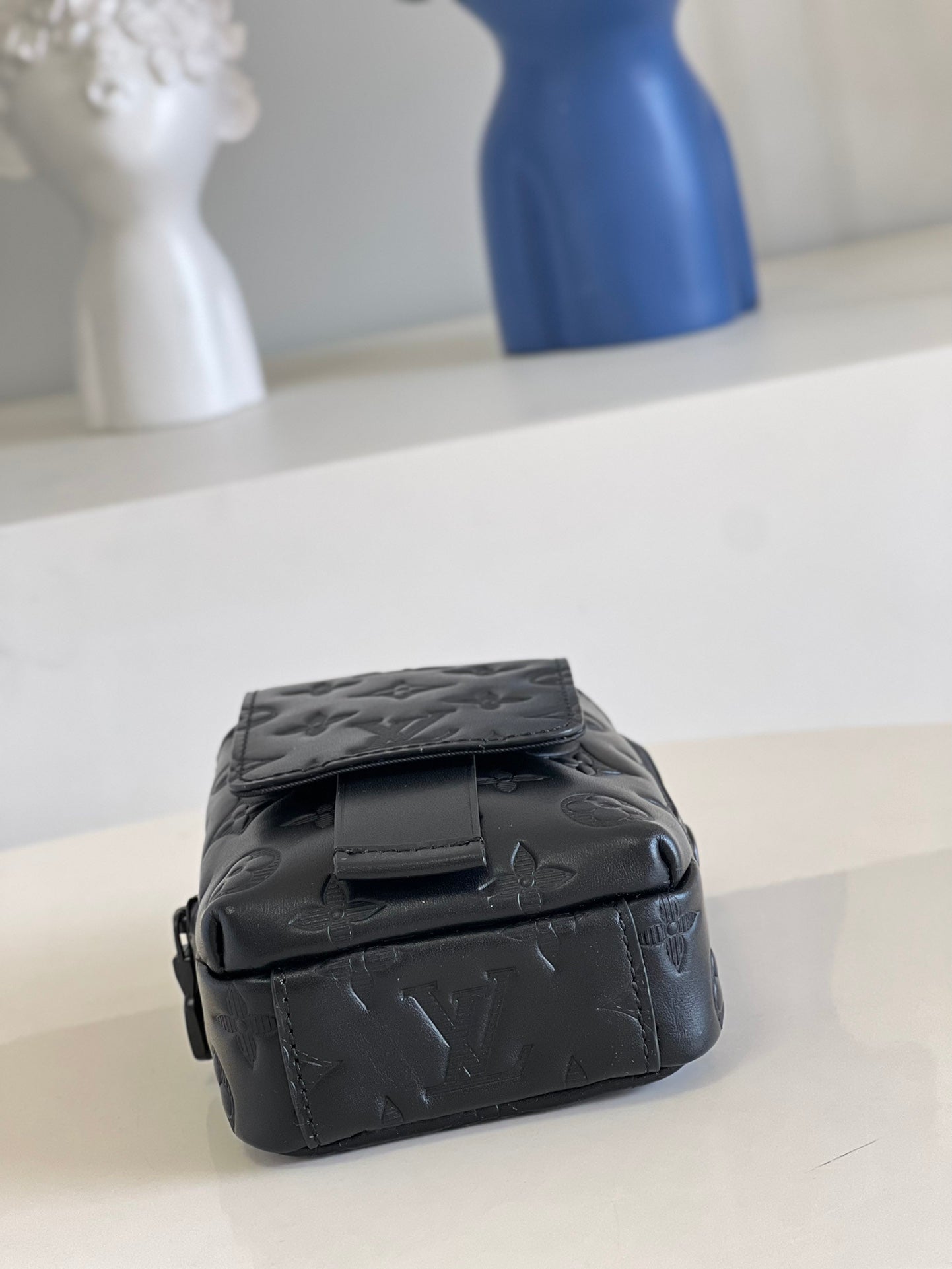 Top Quality Flap Double Phone Pouch Monogram Black For Men, Bags, Crossbody Bags 7.1in/18cm Top Quality M81005