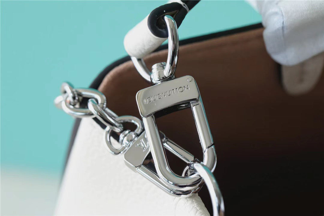 Top Quality Marelle Tote MM Epi White For Women, Womens Handbags, Shoulder And Crossbody Bags 11.8in/30cm Top Quality
