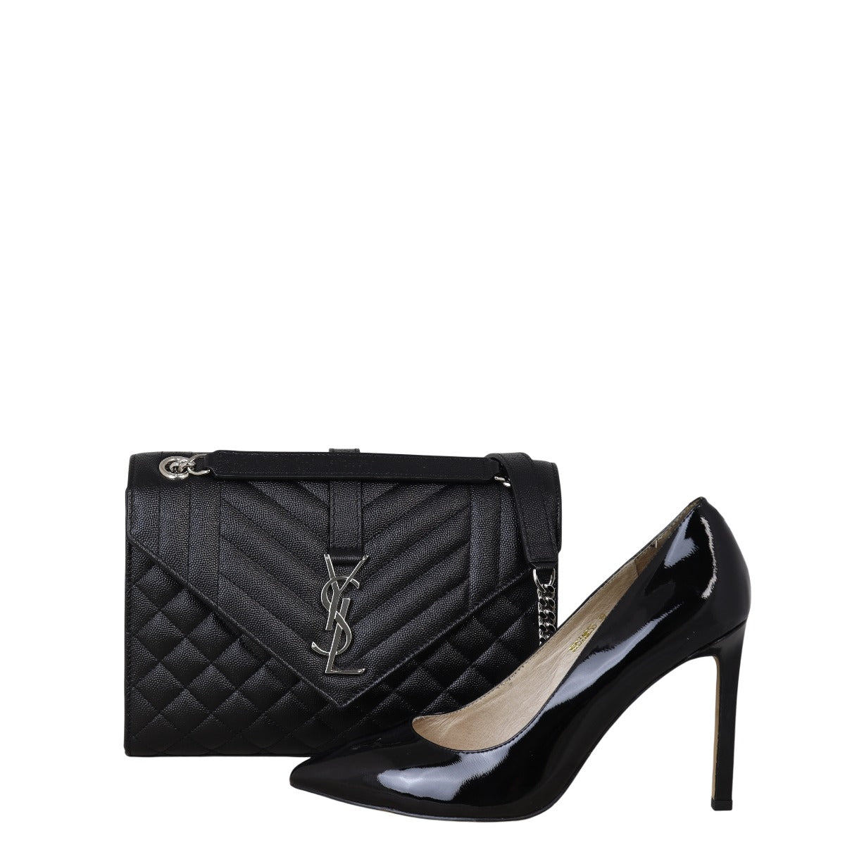 Saint Laurent Monogram Mix Matelasse Envelope Chain Bag Medium