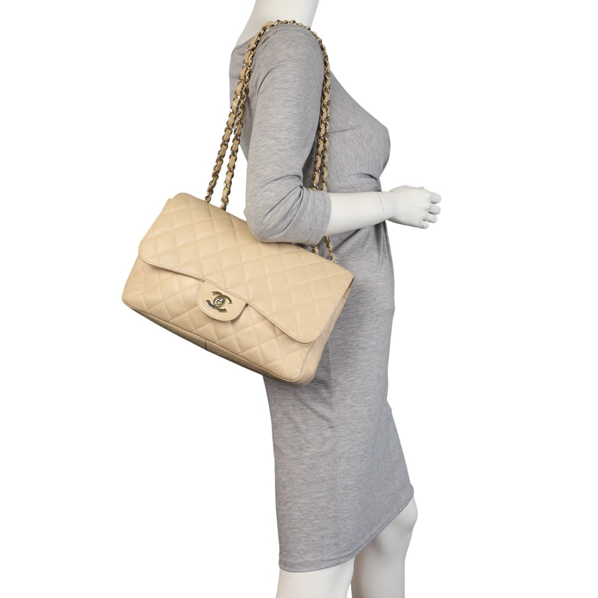 Chanel Classic Single Flap Jumbo Caviar