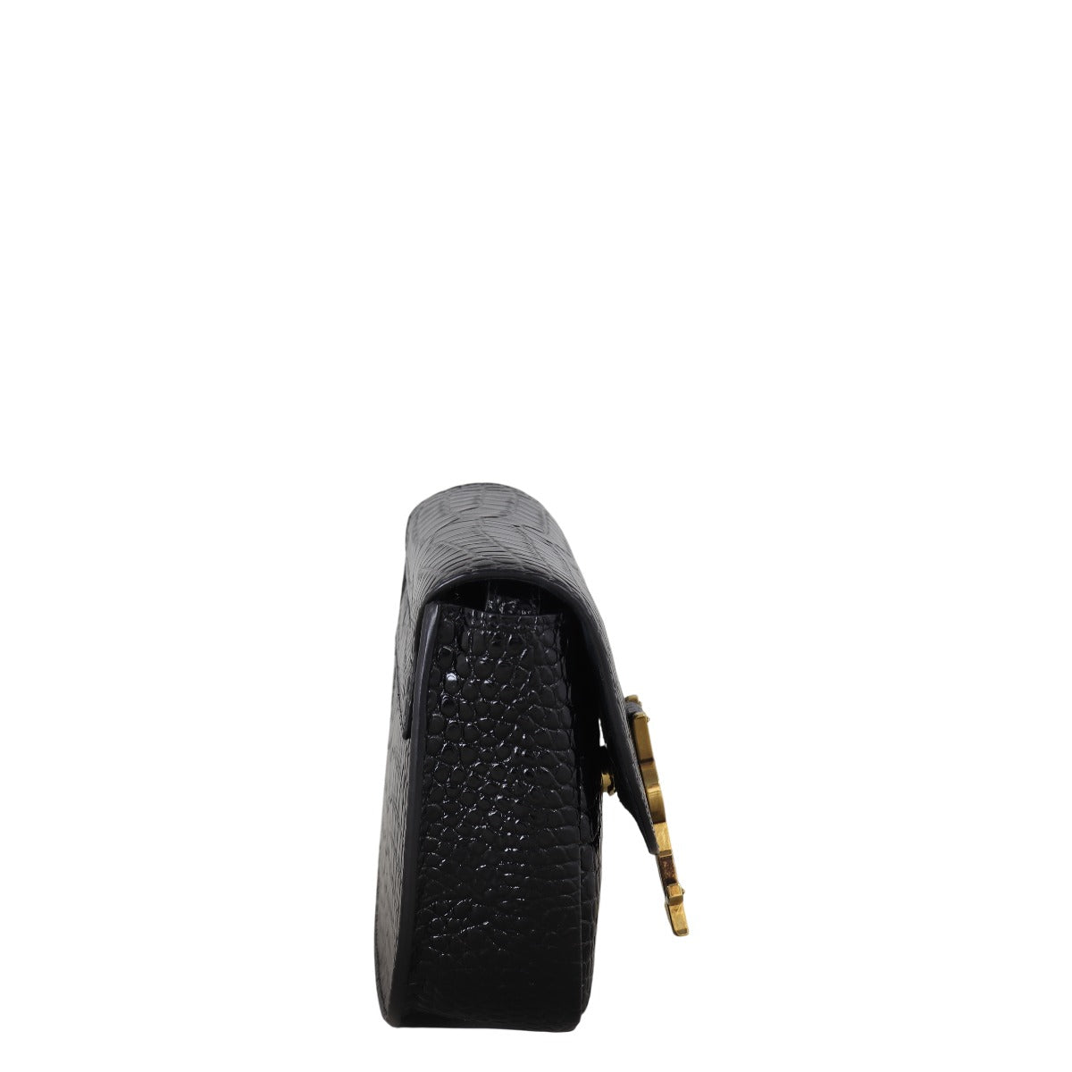 Saint Laurent Kaia Crossbody Small Croc-Embossed
