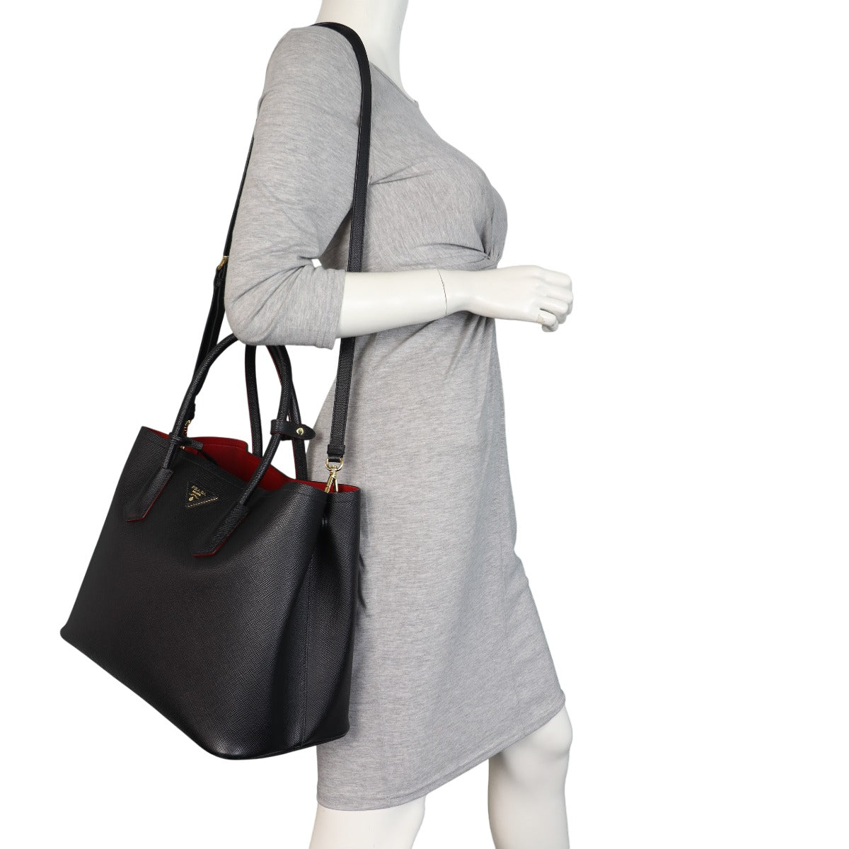Prada Saffiano Cuir Double Bag Medium