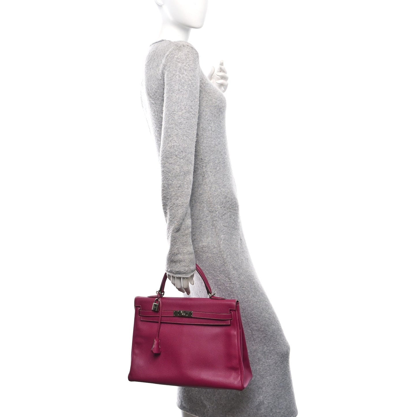 Hermes Epsom Candy Kelly Retourne 35 Tosca Rose Tyrien