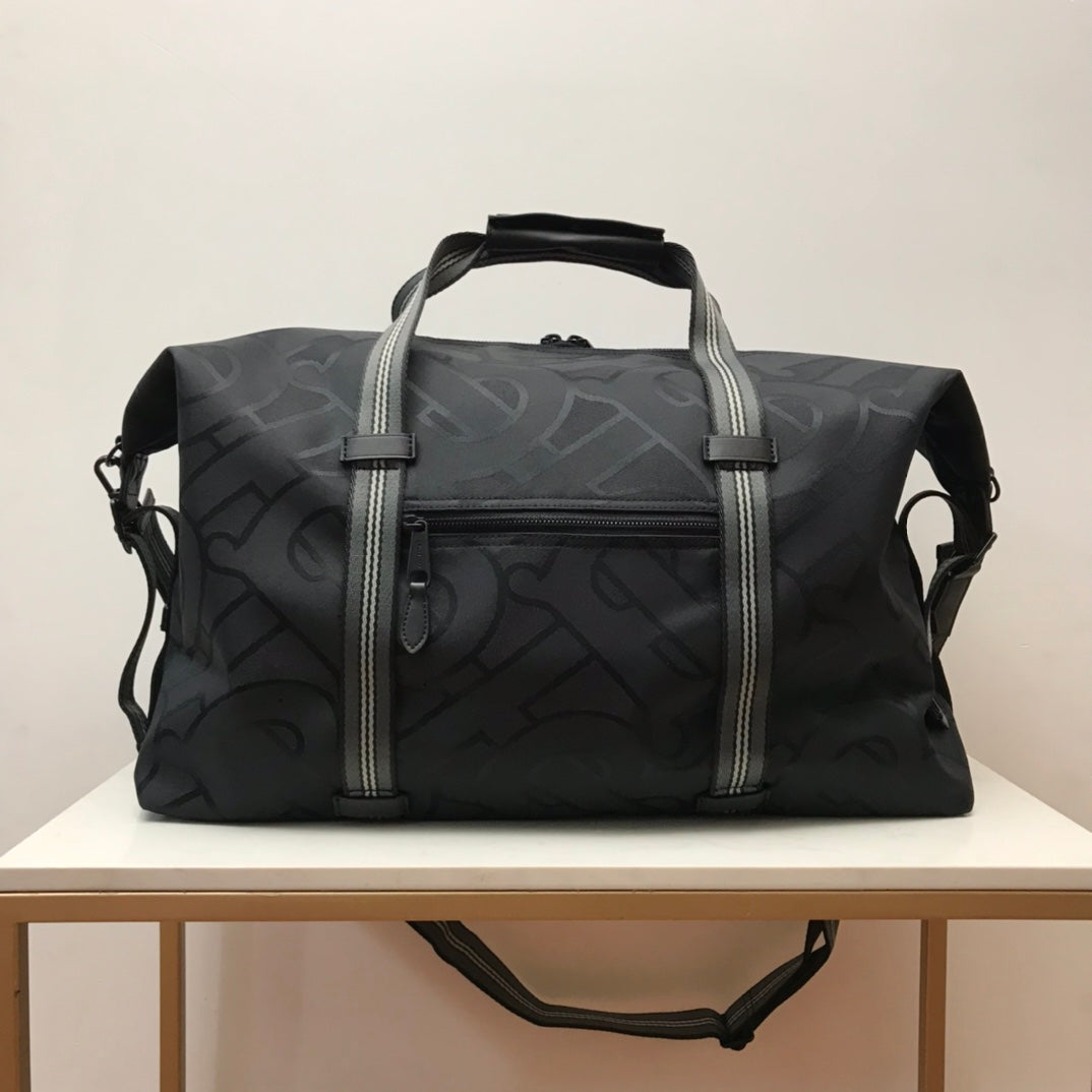 Top Quality Monogram Recycled Polyester Jacquard Holdall Black For Men, Bags 19.7in/50cm