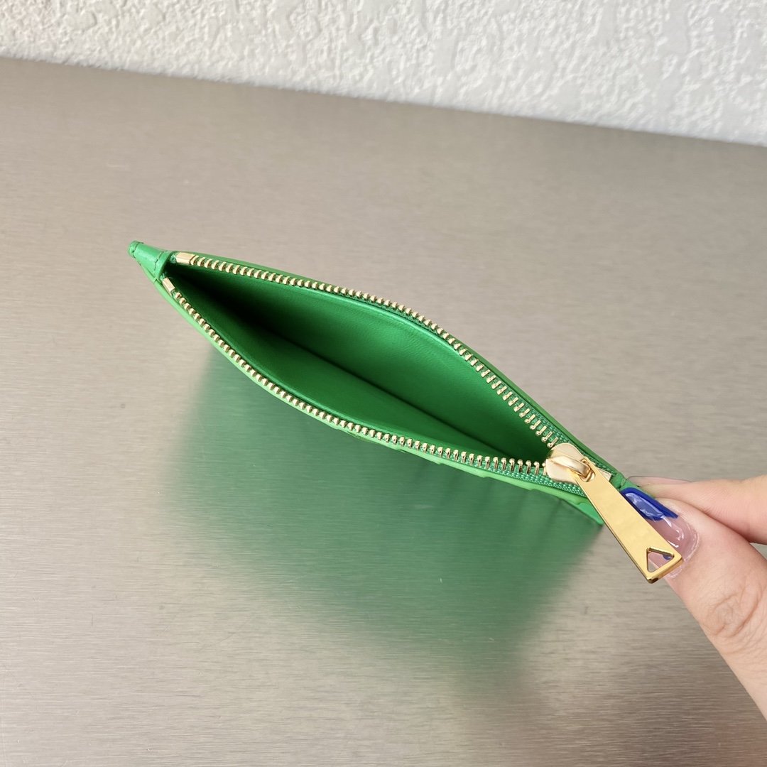 Top Quality Zipped Card Case Green, For Women, Women’s Bags 5.5in/14cm 666939VCPP33722
