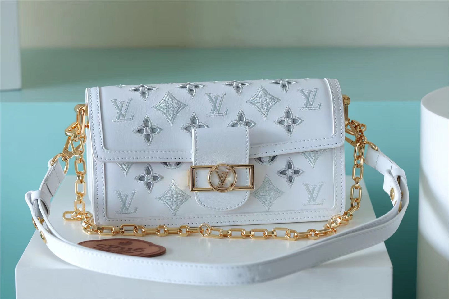 Top Quality Dauphine East West Monogram White For Women,  Shoulder and Crossbody Bags 9.6in/24.5cm Top Quality M20739