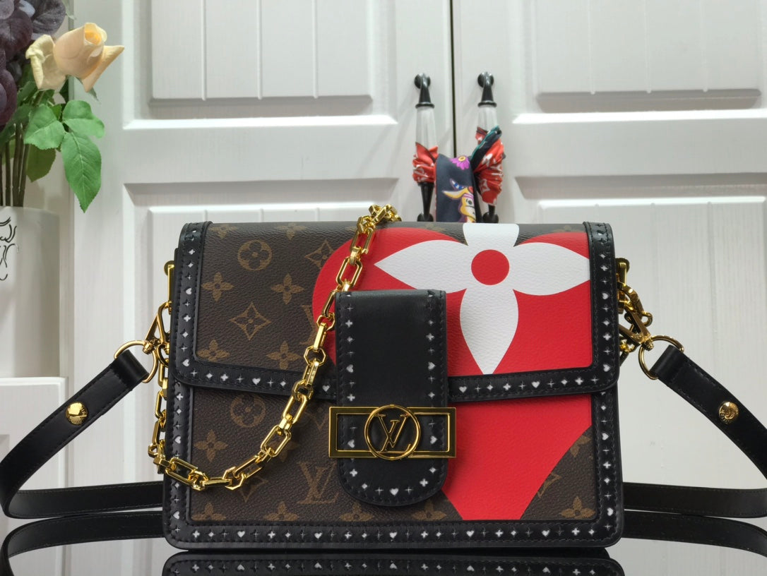 Top Quality Dauphine MM Game On Monogram Canvas By Nicolas Ghesquiere For Women, Womens Handbags, Shoulder And Crossbody Bags 9.8in/25cm Top Quality M57448