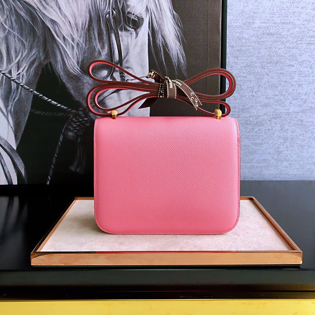 Top Quality Constance 23 Epsom Pink For Women, Womens Handbags, Shoulder Bags 9in/23cm
