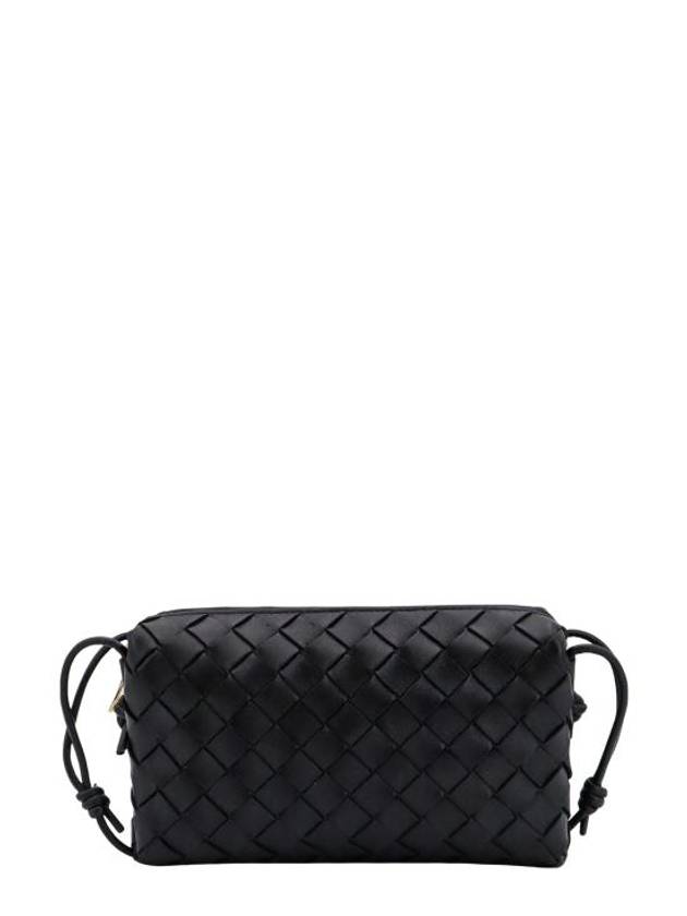 Luxury Bottega Veneta Intrecciato Small Leather Cross Bag Black
