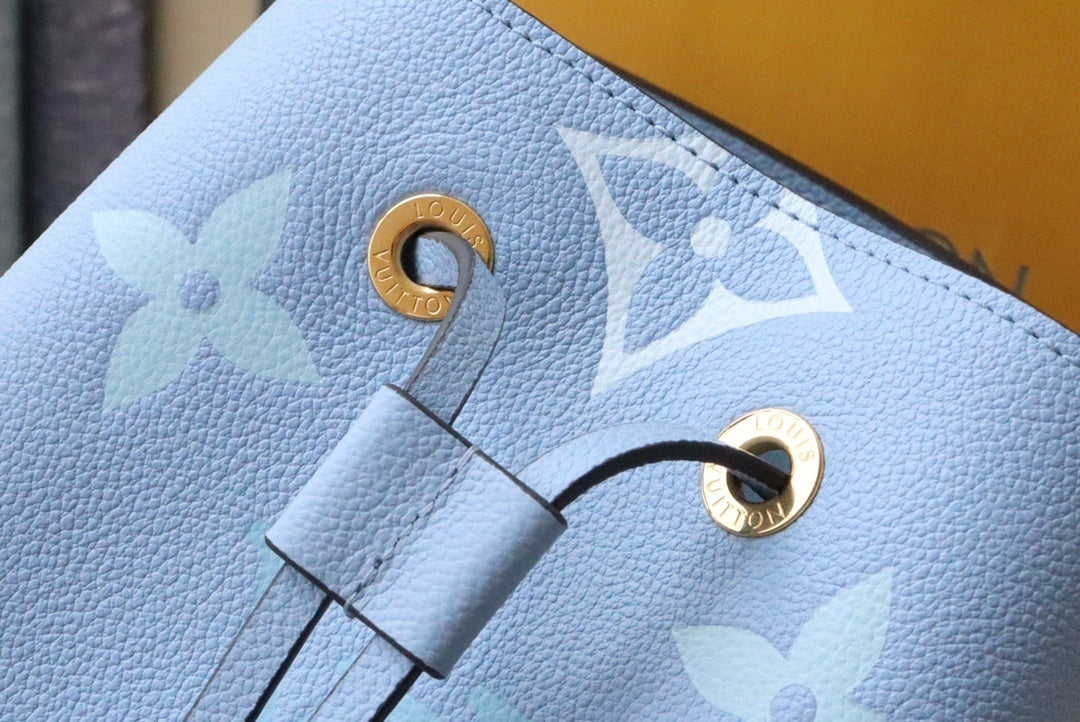 Top Quality NeoNoe BB Bucket Bag Monogram Empreinte Blue For Women, Womens Handbags, Shoulder Bags 7.9in/20cm Top Quality M45709
