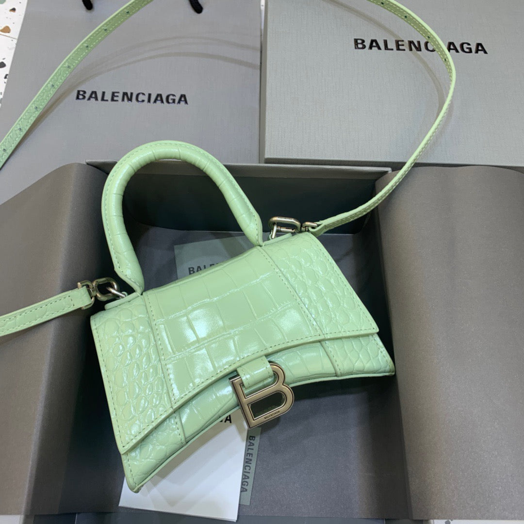 Top Quality Hourglass XS Handbag In Light Green, For Women,  Bags 7.4in/19cm