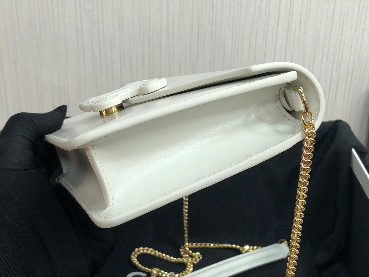 Top Quality Wallet On Chain Triomphe White For Women 7in/19cm 