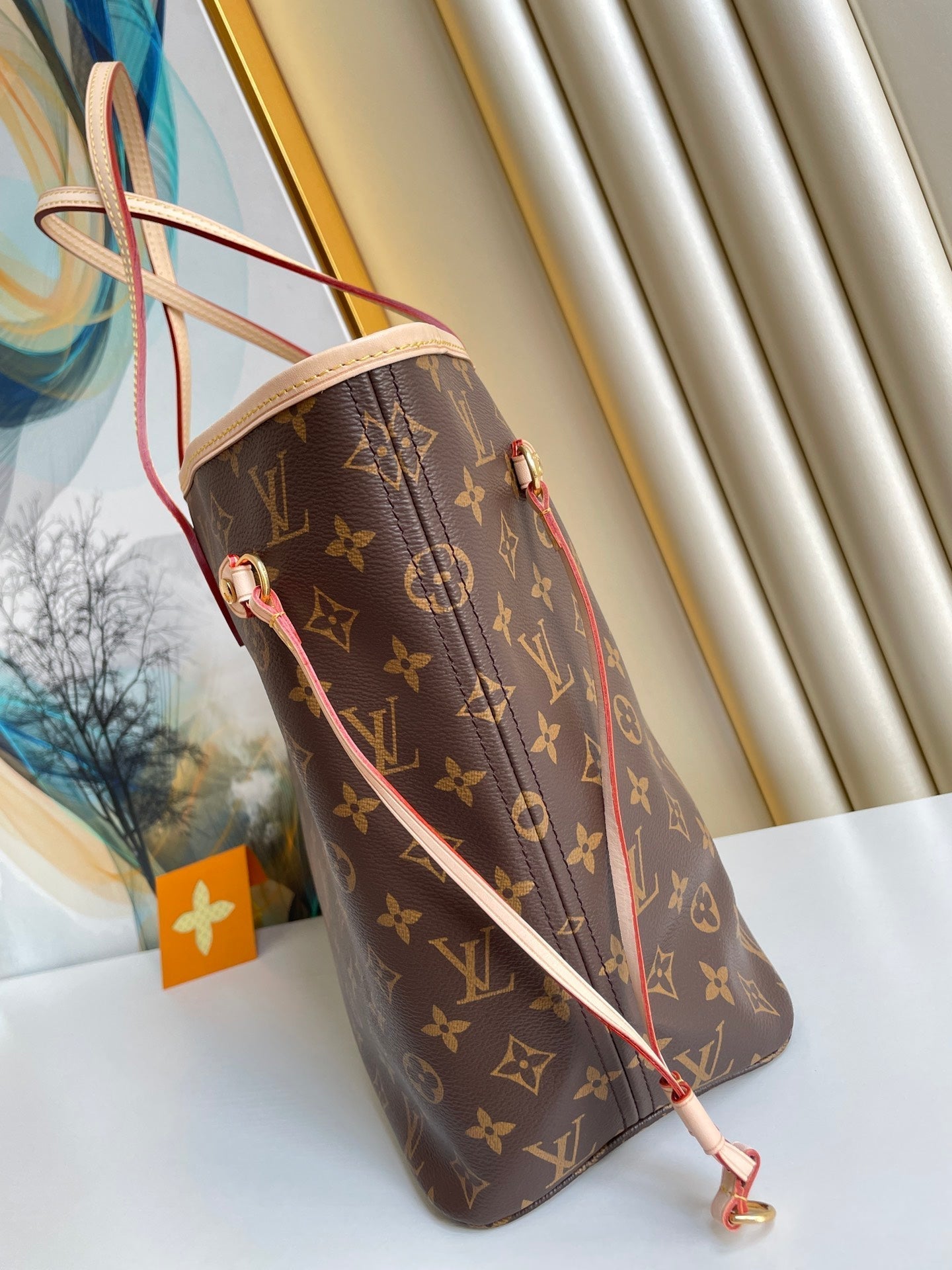 Top Quality Neverfull MM Monogram Canvas Red For Women,  Shoulder Bags 12.6in/31cm Top Quality M41178