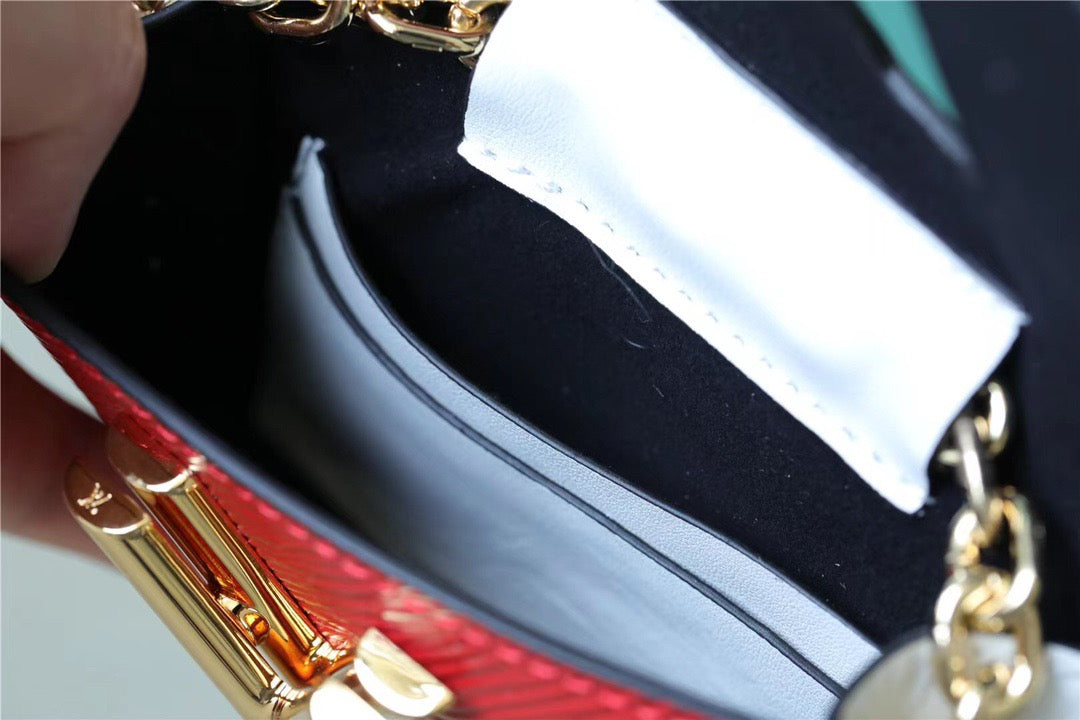 Top Quality Twist MM Bag Epi Red/ Pink For Women,  Shoulder and Cross Body Bags 9.1in/23cm Top Quality