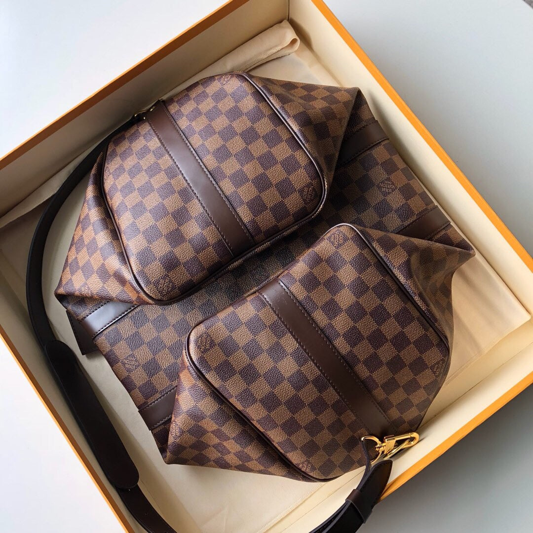 Top Quality Keepall Bandoulière 45 Damier Ebene Canvas For Women, WoBags 17.7in/45cm Top Quality N41428