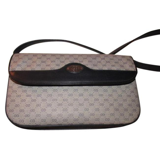 Gucci   Blue Patent Gg Canvas Shoulder Bag