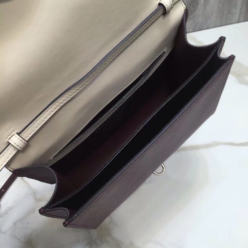 Top Quality Small Macken Colorblock Crossbody Brown/White Bag For Women, Bags 9.5in/24cm