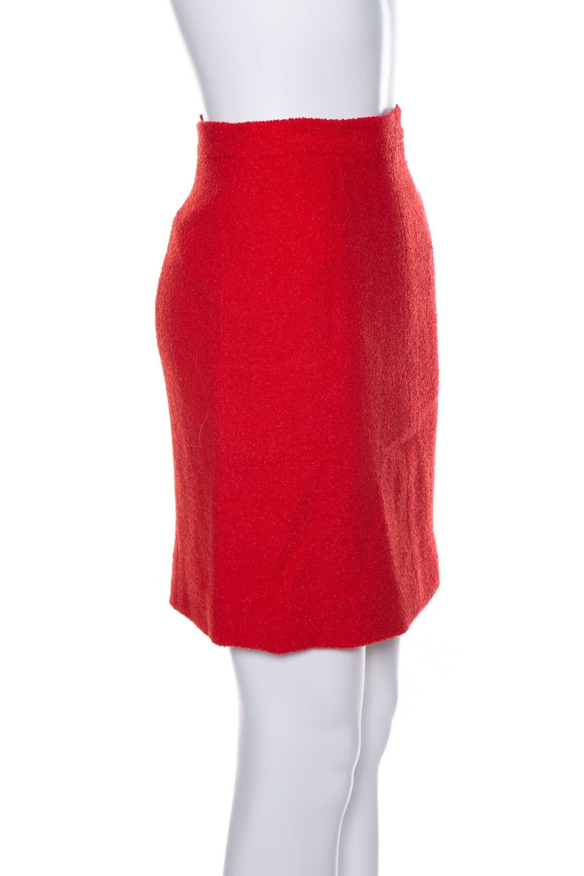 Chanel   1995 Red Tweed Skirt SZ 36