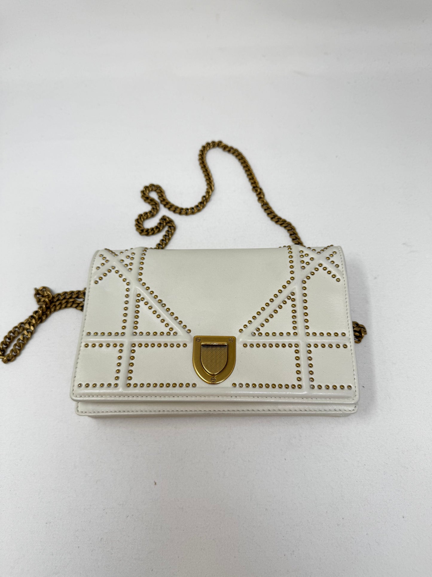 Christian Dior Diorama Wallet On Chain - White Shoulder Bags, Handbags B20-74