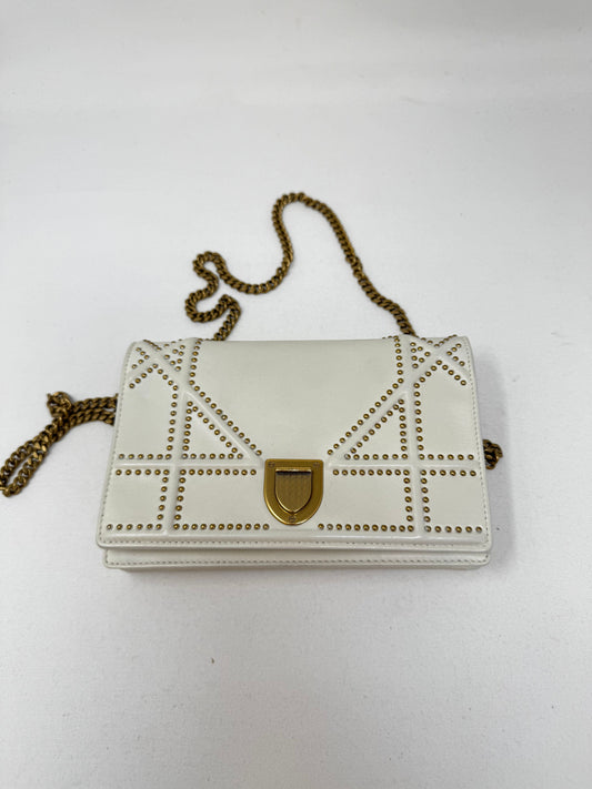 Christian Dior Diorama Wallet On Chain - White Shoulder Bags, Handbags B20-74