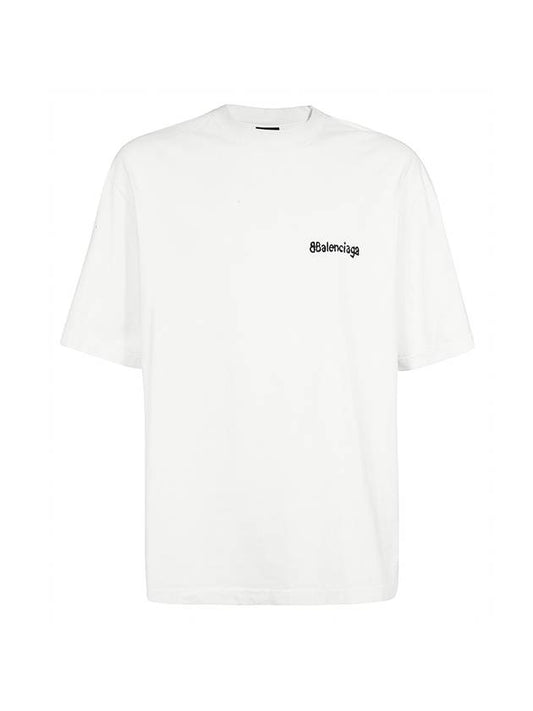 Luxury Balenciaga Trending 2025 Logo Crew Neck Short Sleeve T-Shirt White