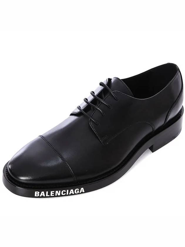 Luxury Balenciaga Trending 2025 Logo Lettering Sole Lace Up Derby Black