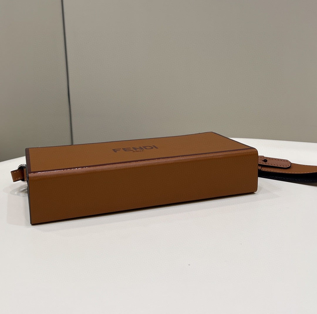 Top QualityTop Quality Horizontal Box Brown Bag For Woman 10.5cm/4in