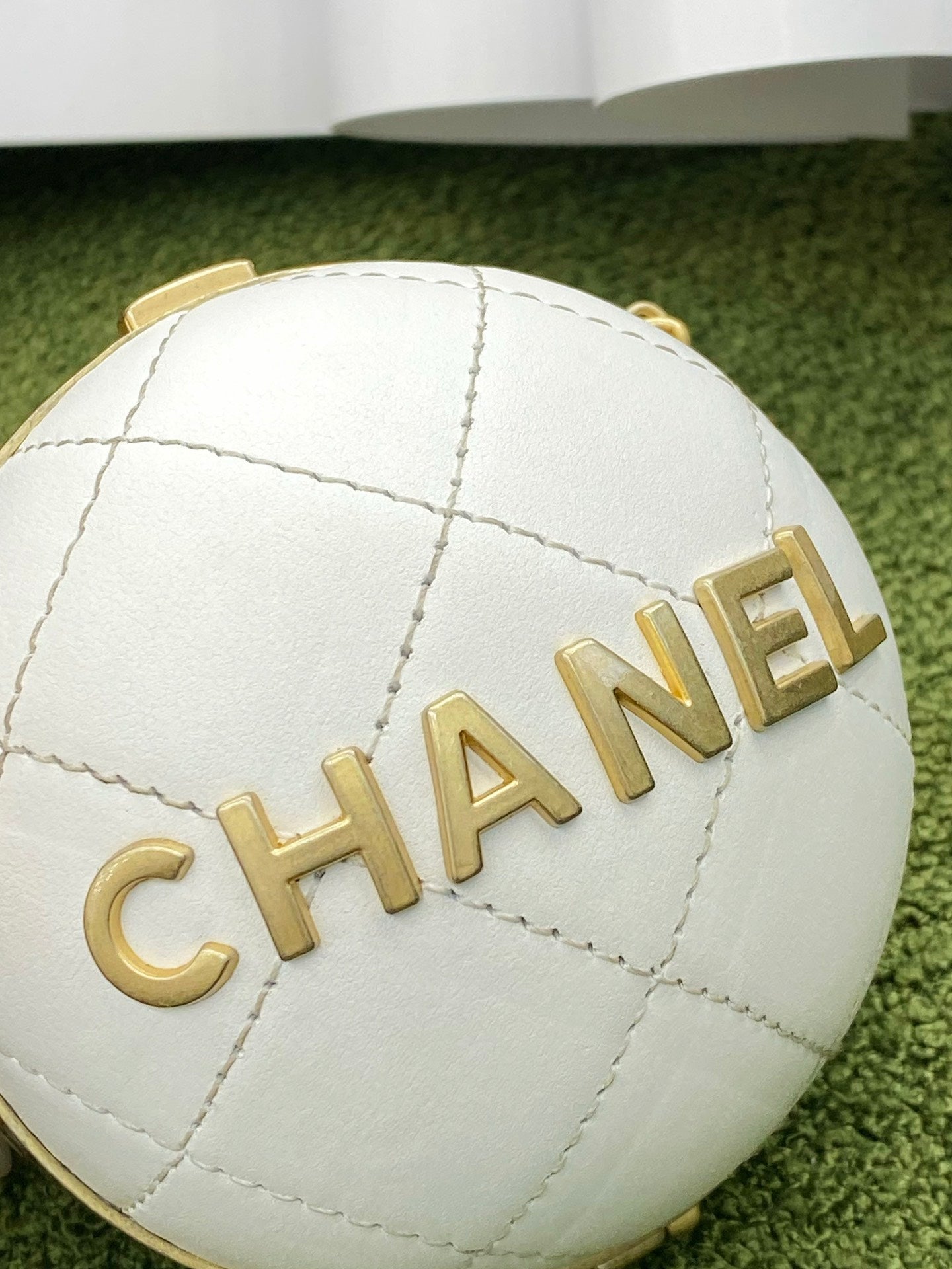 CHL Ball Bag White and Gold Chain Bag For Women 23.5cm/95in