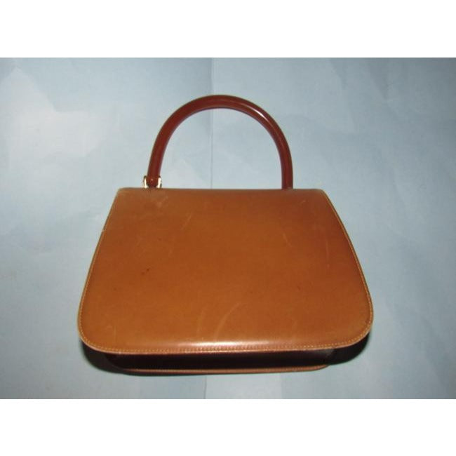 Gucci   Caramel Leather With Tortoise Shell Lucite Bakelite And Gold Accent