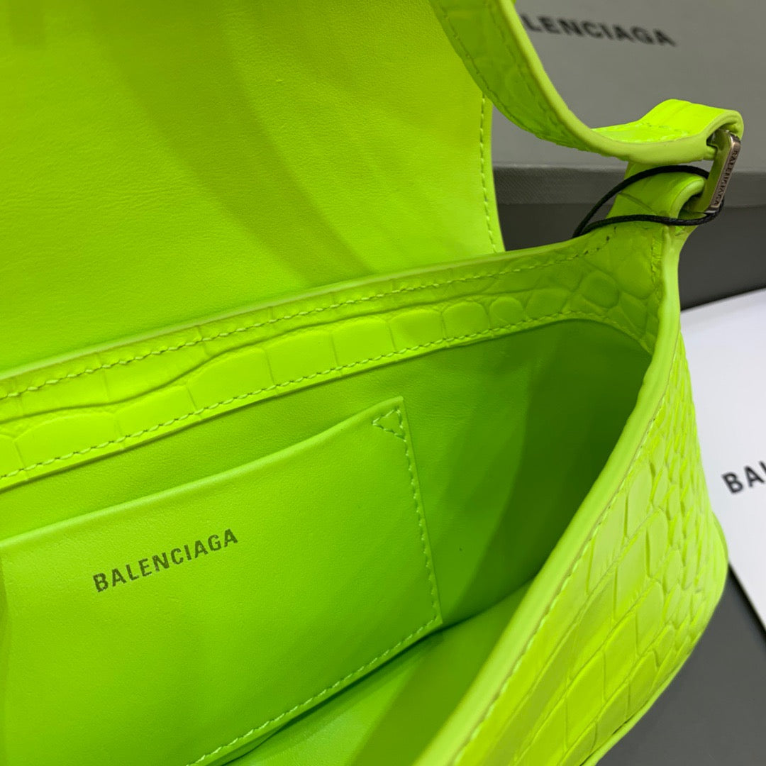 Top Quality XX Small Flap Bag Box Green Neon, For Women,  Bags 10.6in/27cm