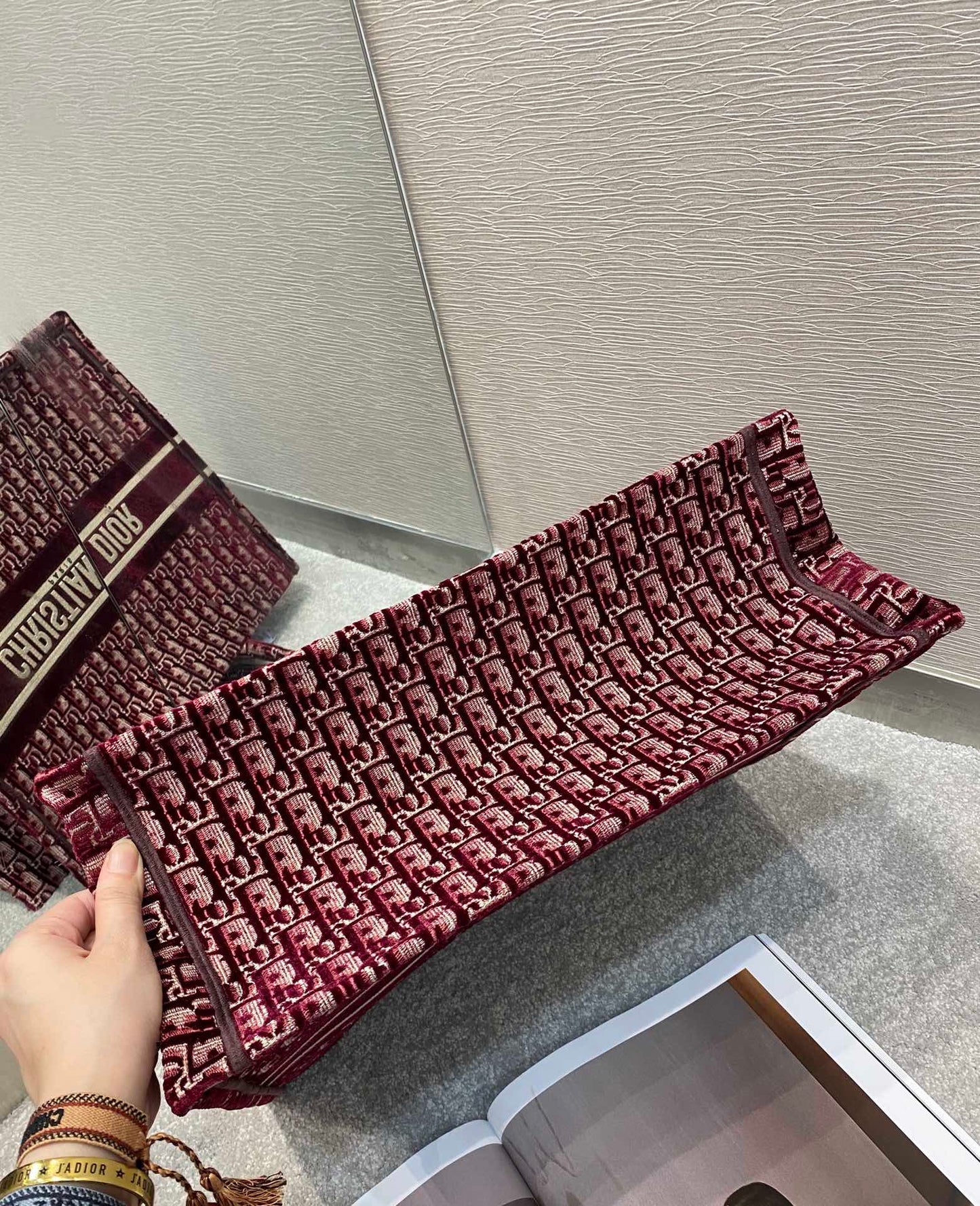 Top Quality Large Book Tote Red For Women 16.5in/42cm CD M1286ZRIW