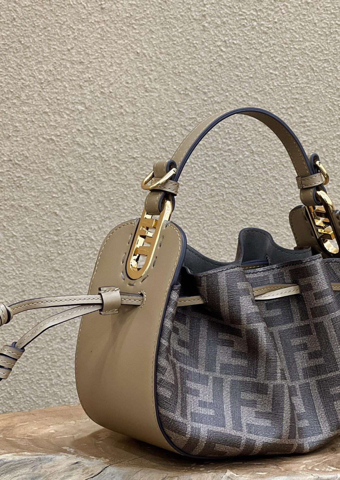 Top QualityTop Quality Pomodorino Brown FF Fabric Mini Bag For Woman 17cm/6.5in 8BS059AHWVF1GE3