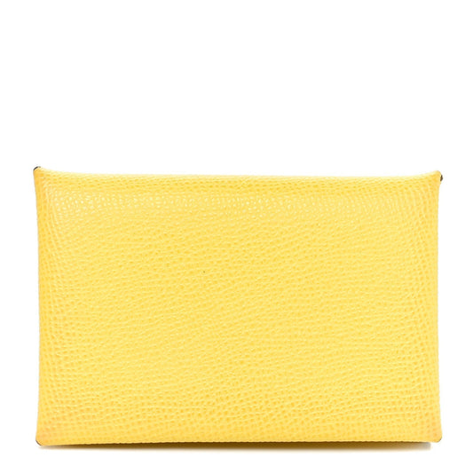 Hermes Epsom Calvi Card Case Sun