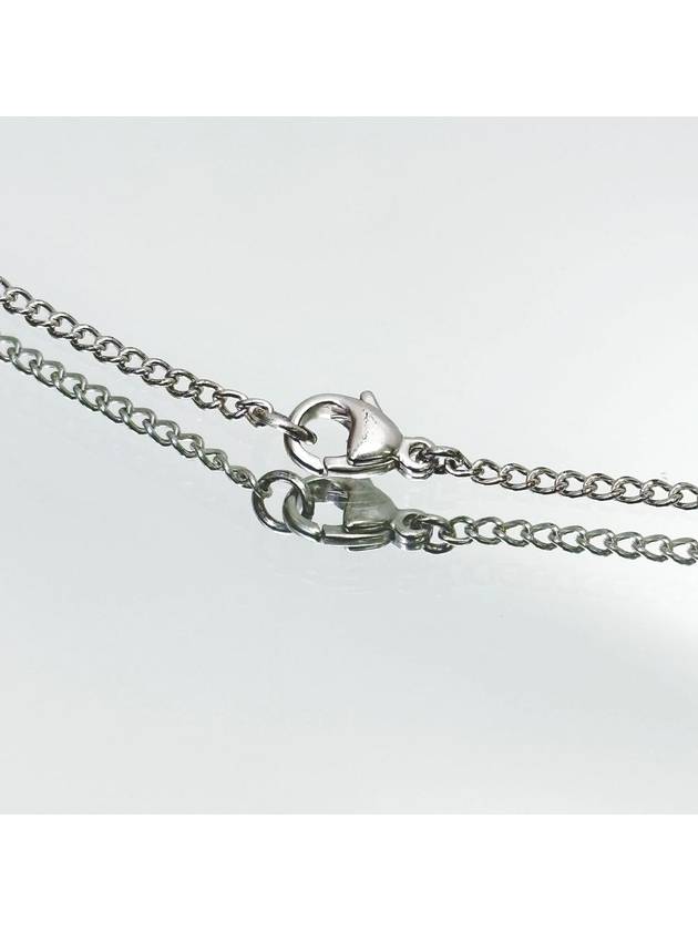 CC logo coco white silver necklace 4VCHA27094 Chanel