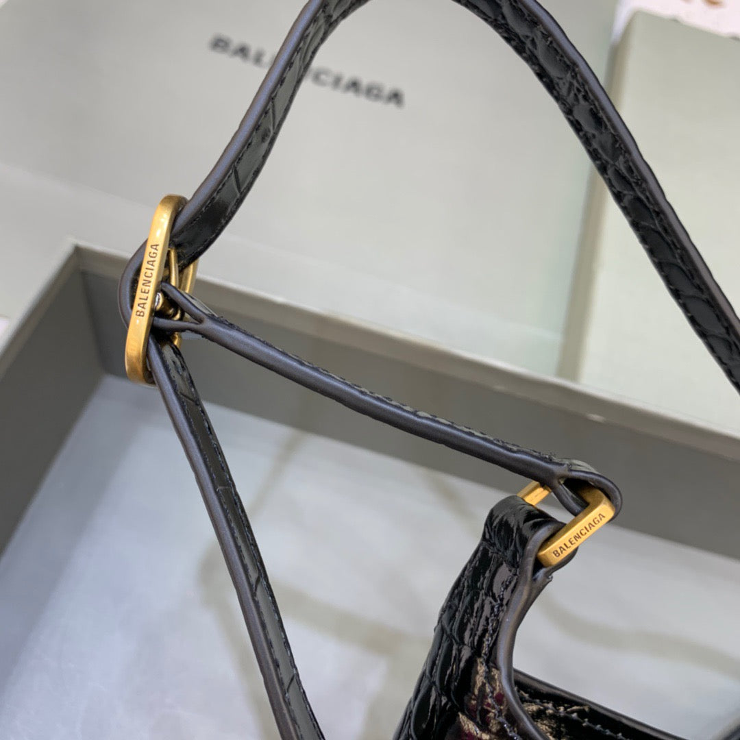 Top Quality XX Small Hobo Bag In Black, For Women,  Bags 7.8in/20cm 6955892108X1000