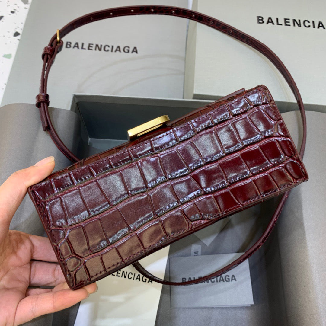 Top Quality Hourglass XS Handbag In Dark Red, For Women,  Bags 7.4in/19cm