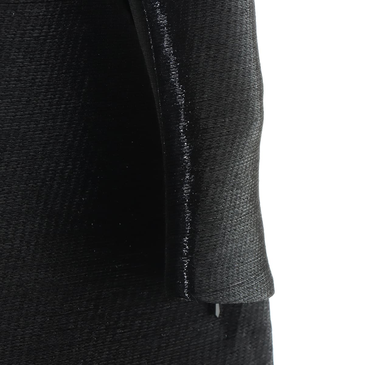 Chanel Coco 10AW Cotton x Nylon Coat 38  Black Zip Up P38667 Runway Lock 15AW