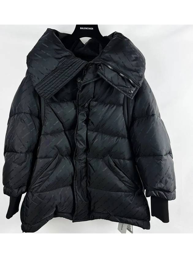 Luxury Balenciaga Trending 2025 Women's Swing Logo Puffer Down Padding Black