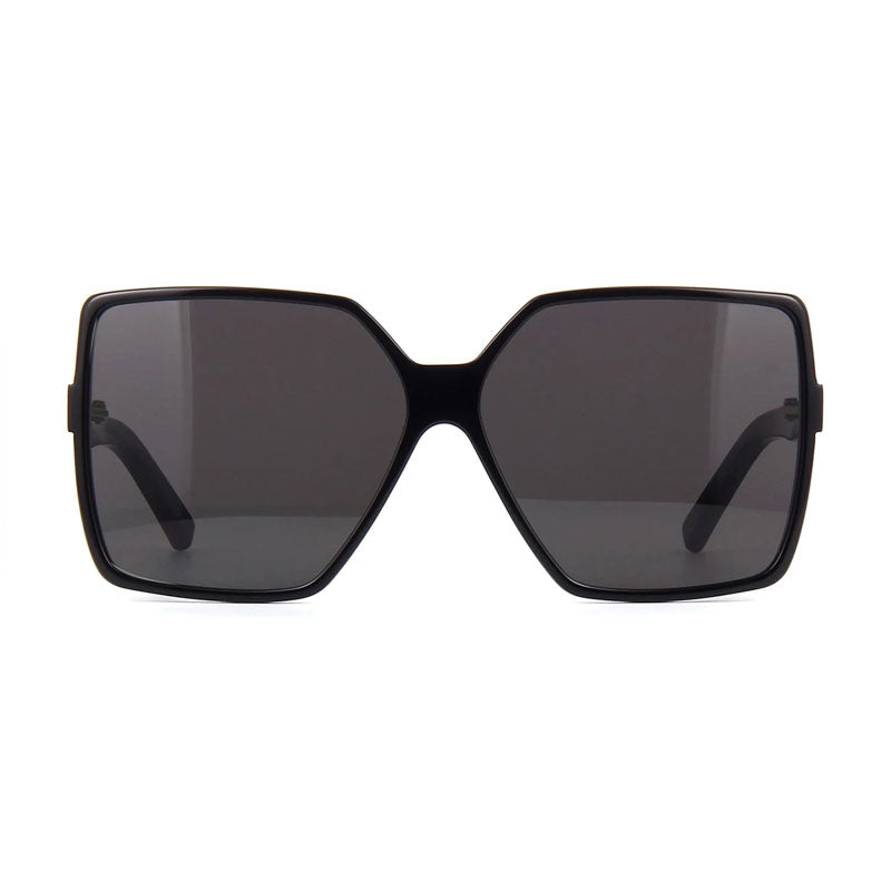 Saint Laurent Sunglasses Square Full Rim, Black Frame and Grey Lens SL232BETTY001