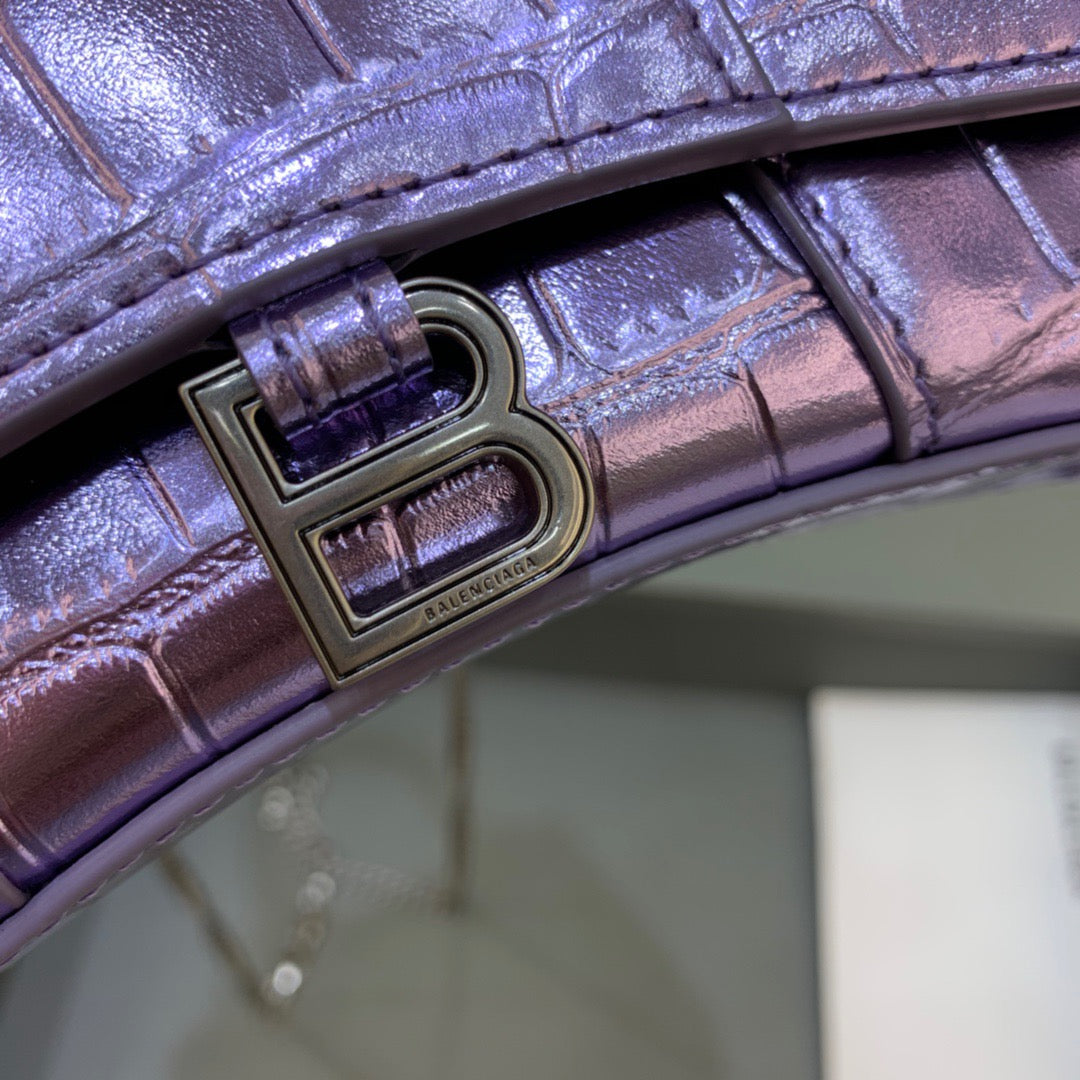 Top Quality Hourglass Mini Handbag With Chain In Light Violet, For Women,  Bags 4.7in/12cm
