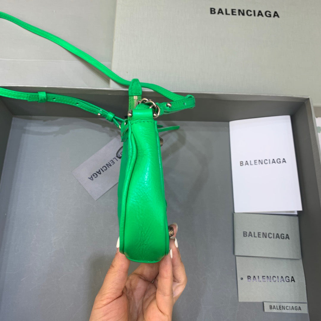 Top Quality Le Cagole Mini Bag With Chain In Green, For Women,  Bags 8.2in/21cm
